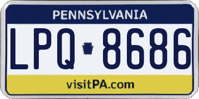 PA license plate LPQ8686