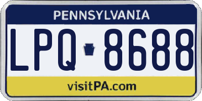 PA license plate LPQ8688