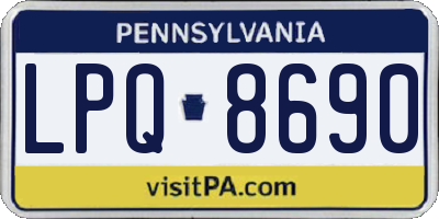 PA license plate LPQ8690