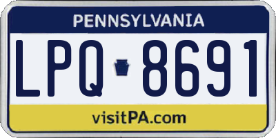 PA license plate LPQ8691