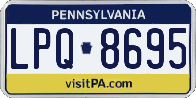 PA license plate LPQ8695