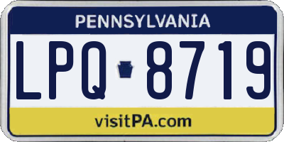 PA license plate LPQ8719