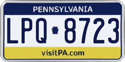 PA license plate LPQ8723