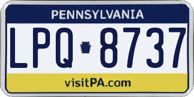 PA license plate LPQ8737