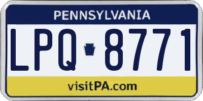 PA license plate LPQ8771