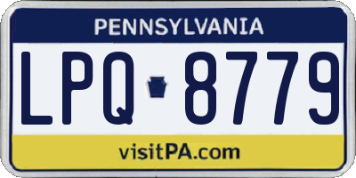 PA license plate LPQ8779