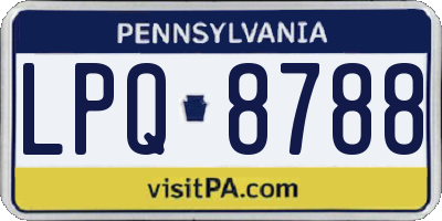 PA license plate LPQ8788