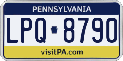 PA license plate LPQ8790