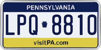 PA license plate LPQ8810