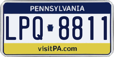 PA license plate LPQ8811