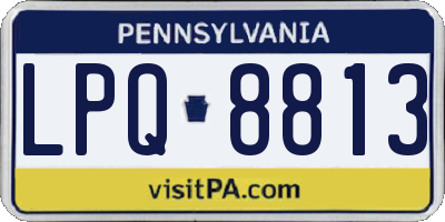 PA license plate LPQ8813
