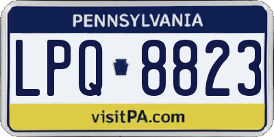 PA license plate LPQ8823