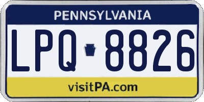 PA license plate LPQ8826