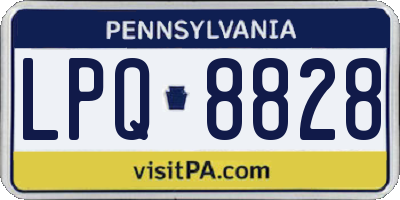 PA license plate LPQ8828