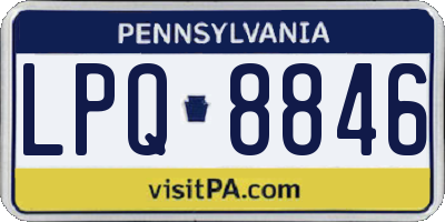 PA license plate LPQ8846