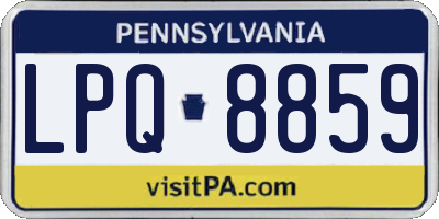 PA license plate LPQ8859