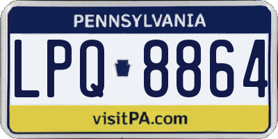 PA license plate LPQ8864