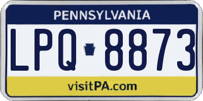 PA license plate LPQ8873