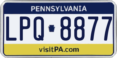 PA license plate LPQ8877