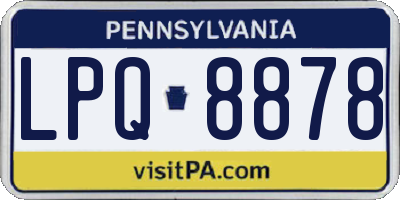 PA license plate LPQ8878