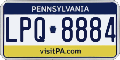 PA license plate LPQ8884