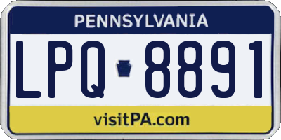 PA license plate LPQ8891