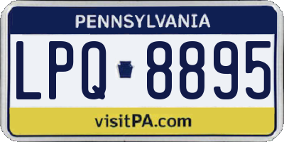 PA license plate LPQ8895
