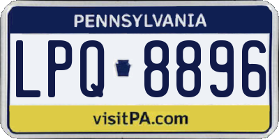 PA license plate LPQ8896