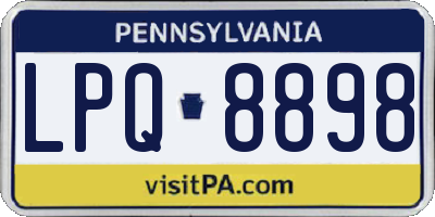 PA license plate LPQ8898