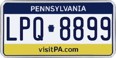 PA license plate LPQ8899