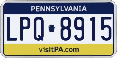 PA license plate LPQ8915