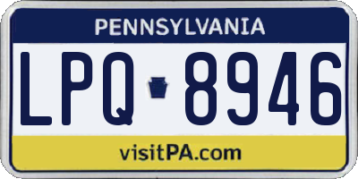 PA license plate LPQ8946