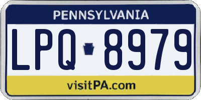 PA license plate LPQ8979