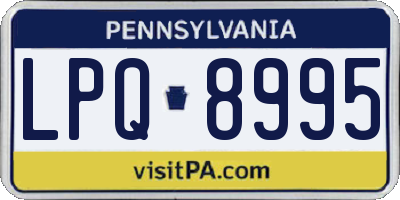 PA license plate LPQ8995