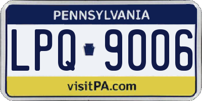 PA license plate LPQ9006