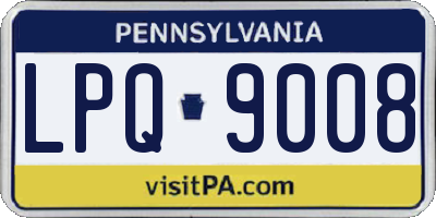 PA license plate LPQ9008