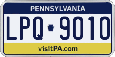 PA license plate LPQ9010