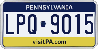 PA license plate LPQ9015