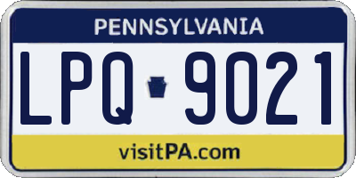 PA license plate LPQ9021