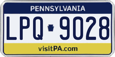 PA license plate LPQ9028