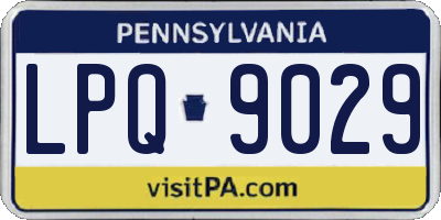 PA license plate LPQ9029