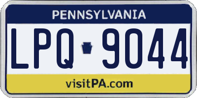 PA license plate LPQ9044
