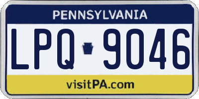 PA license plate LPQ9046