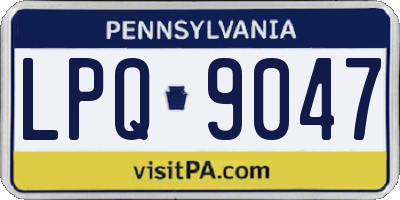 PA license plate LPQ9047
