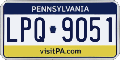 PA license plate LPQ9051