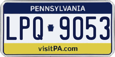 PA license plate LPQ9053