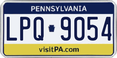 PA license plate LPQ9054