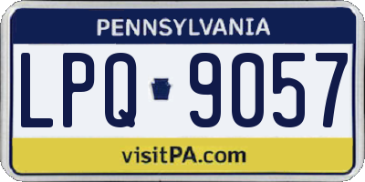 PA license plate LPQ9057