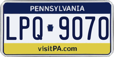 PA license plate LPQ9070