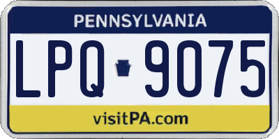 PA license plate LPQ9075